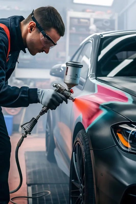 Imagen ilustrativa de trabajo de pintura automotriz